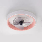 Transparent Round Modern Ceiling Fan with Light - Clowas