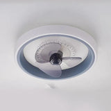 Transparent Round Modern Ceiling Fan with Light - Clowas