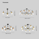 Multi-Armed Deer Head Wooden Chandelier - Clowas