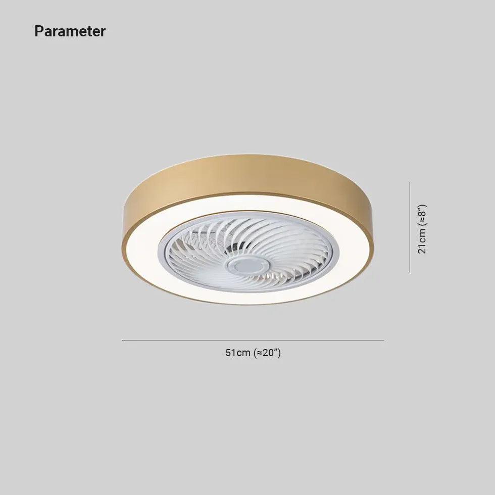 Pink Mute Modern Ceiling Fan with Light - Clowas