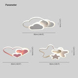 Pink Star Bedroom LED Flush Ceiling Lights - Clowas