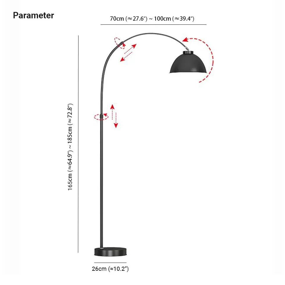 Arc Half-Dome Minimalist Plug-In Floor Lamp - Clowas