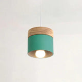 Colorful Cylinders Modern Wooden Pendant Light - Clowas