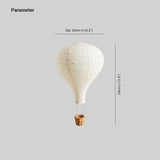 Fabric Hot Air Balloon White Flush Ceiling Lights - Clowas