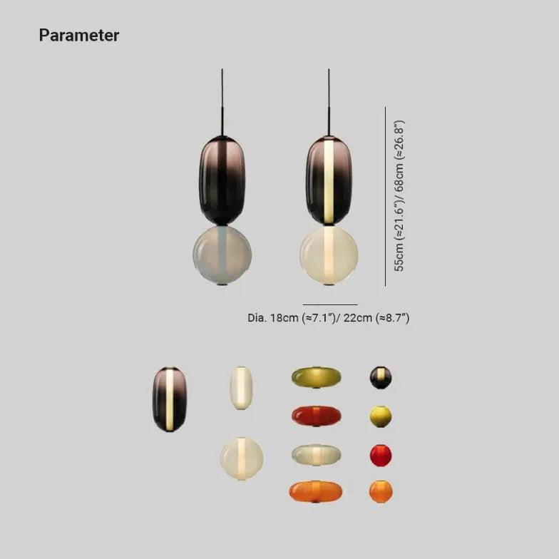 Double Layer Elliptical Ball Modern Pendant Light - Clowas