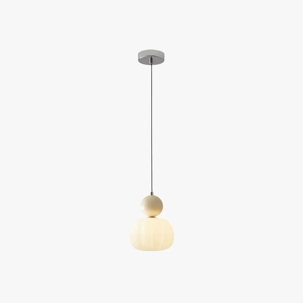 White Acrylic Floral Sphere Pendant Light - Clowas