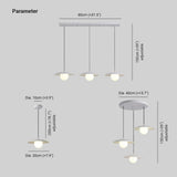 Pendant Lights for Bedroom with Iron and Glass Design