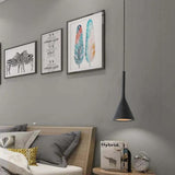 Cone Black Bedroom Modern Pendant Light - Clowas