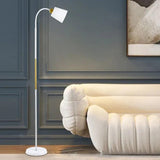 Black Curved Arm Modern Floor Lamp - Clowas