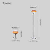 Vertical Slender Circular Lampshade Glass Floor Lamp - Clowas