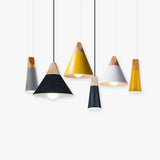 Morandi Multi-shaped Wood And Metal Pendant Light - Clowas