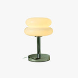 Two-Layer Round Table Lamp with Metal Base - Clowas