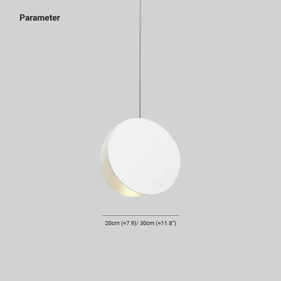 Glossy Disc Dining Room Modern Pendant Light - Clowas