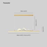 Mountain Contour LED Modern Linear Pendant Light - Clowas