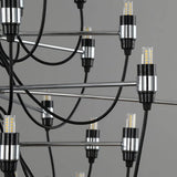 Multi-Arm Design Candelabra Black Industrial Chandelier - Clowas