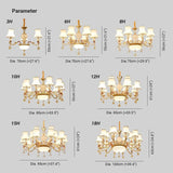 Multi-Arm Lampshade Vintage Chandelier - Clowas