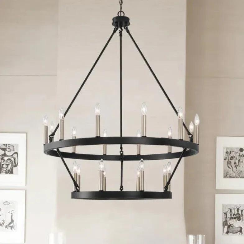 Multi-Head Candle Design Round Industrial Chandelier - Clowas