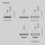 Multi-Head Candle Design Round Industrial Chandelier - Clowas