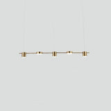 Modern Black Linear Pendant Light For Dining Table