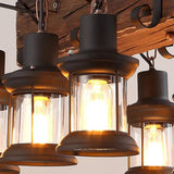Multi-Light Wooden Vintage Lantern Pendant Light - Clowas