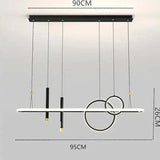 Multi-Loop Straight Line Dining Room Pendant Light - Clowas
