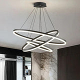 Multi-Ring Modern Black LED Pendant Light - Clowas