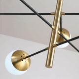 Contemporary Glass Round Chandelier Electroplated Finish