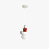Modern Pendant Light In Cream Ball Design For Bedroom