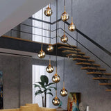 Multi-Sphere Metal Ring Modern Chandelier - Clowas