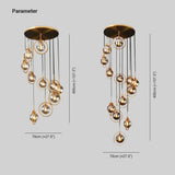 Multi-Sphere Metal Ring Modern Chandelier - Clowas