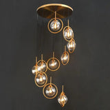 Multi-Sphere Metal Ring Modern Chandelier - Clowas