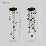 Multi-Sphere Metal Ring Modern Chandelier - Clowas