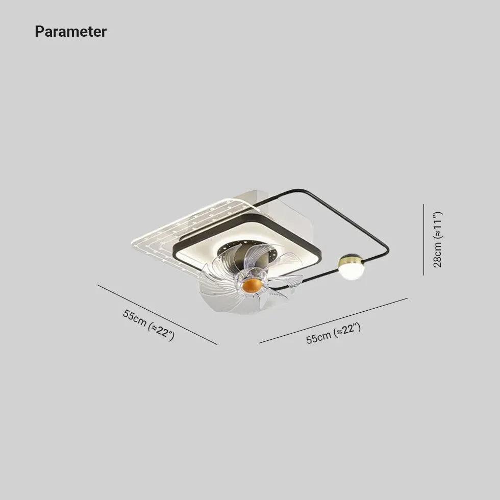 Multiple Lights Modern Ceiling Fan With Light - Clowas
