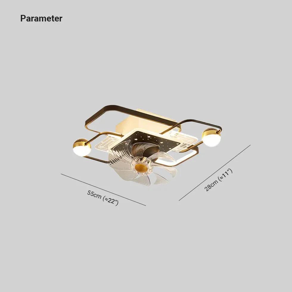 Multiple Lights Modern Ceiling Fan With Light - Clowas