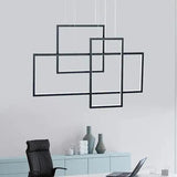 Multiple Rectangular Black Minimalist Pendant Lights - Clowas