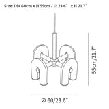 Iron U Shaped Statement Pendant Lights