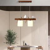 Bird Shaped Bend Bracket Wooden Pendant Light - Clowas