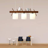 Bird Shaped Bend Bracket Wooden Pendant Light - Clowas