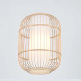 Long Column Weaving Rattan Vintage Pendant Light - Clowas