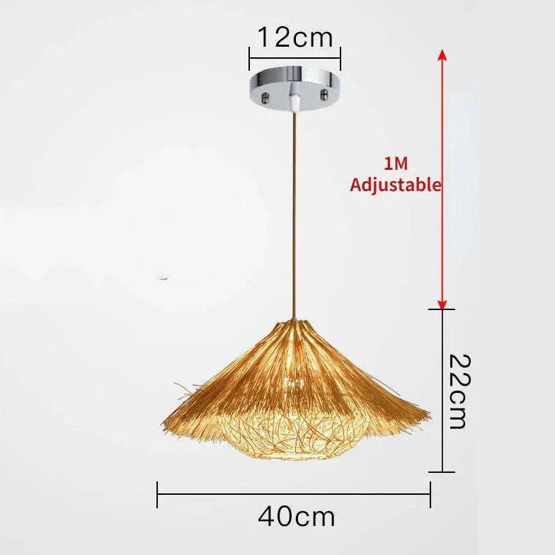 Umbrella Cover Dining Room Rattan Pendant Light - Clowas