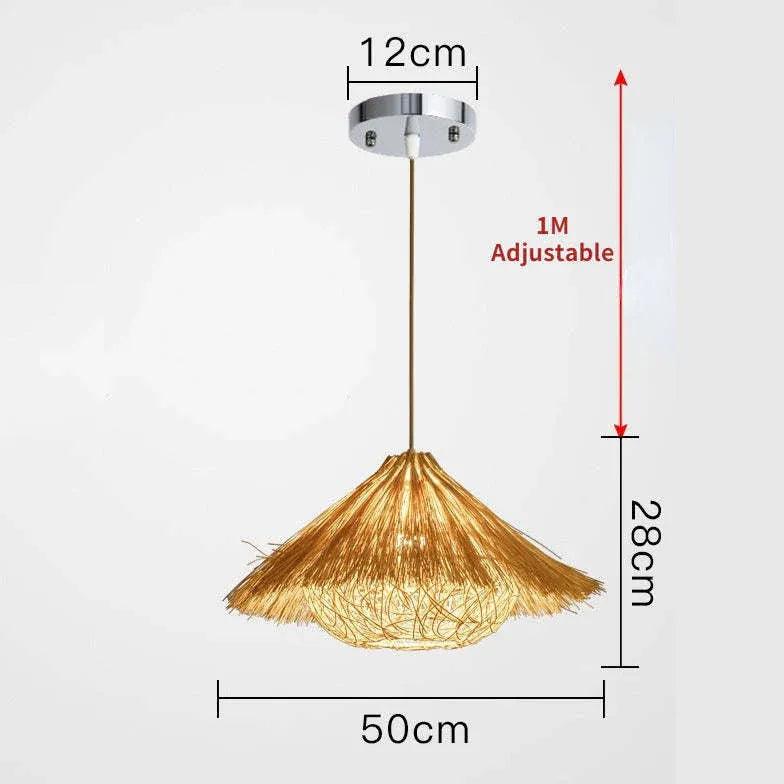 Umbrella Cover Dining Room Rattan Pendant Light - Clowas