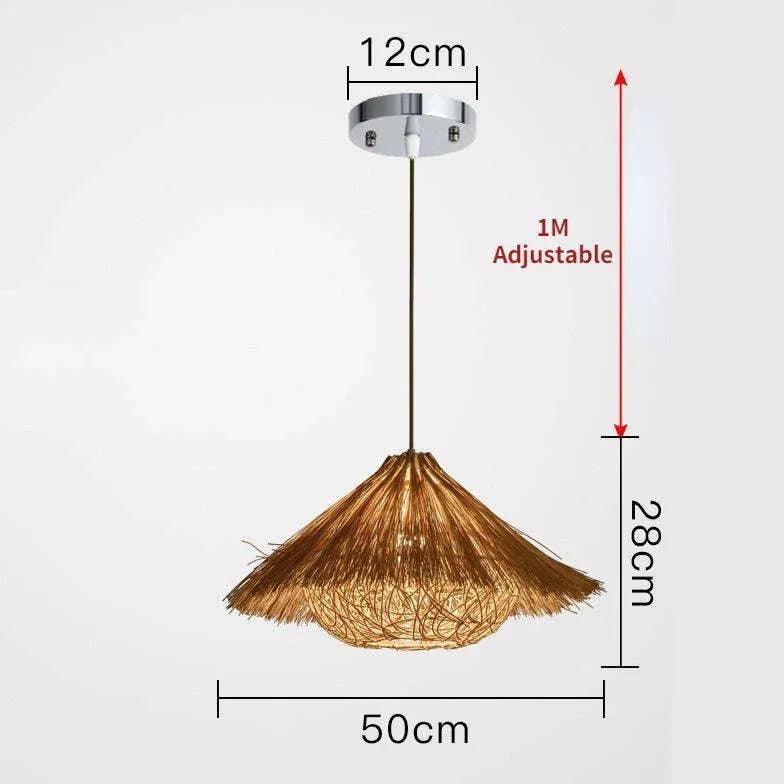 Umbrella Cover Dining Room Rattan Pendant Light - Clowas