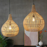 Japanese Bamboo Rattan Tea Room Pendant Light