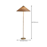 Cone Rattan White Floor Lamp - Clowas