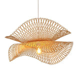 Natural Grid Restaurant Rattan Pendant Light - Clowas