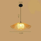 Natural Grid Restaurant Rattan Pendant Light - Clowas