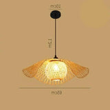 Natural Grid Restaurant Rattan Pendant Light - Clowas