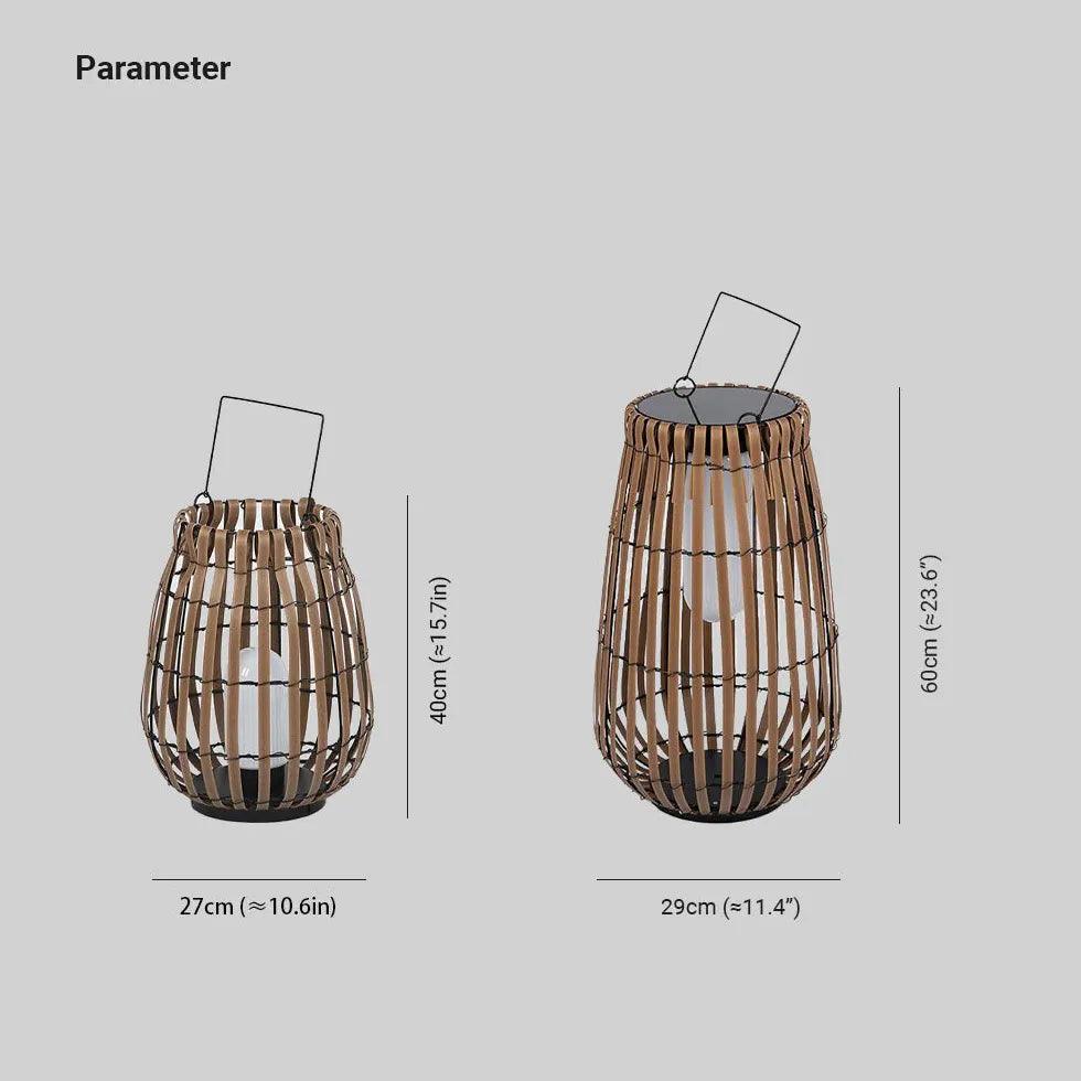 Bamboo Lantern Handle Outdoor Floor lamps - Clowas
