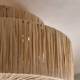 Double Layer Slim Bedroom Rattan Pendant Light - Clowas