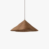 Woven Rattan Cone Shade Vintage Pendant Light - Clowas